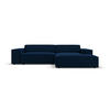 MODULARES-ECKSOFA rechts Jodie aus Samt königsblau 3 Sitzplätze - Blau, Textil (166/224cm) - Micadoni