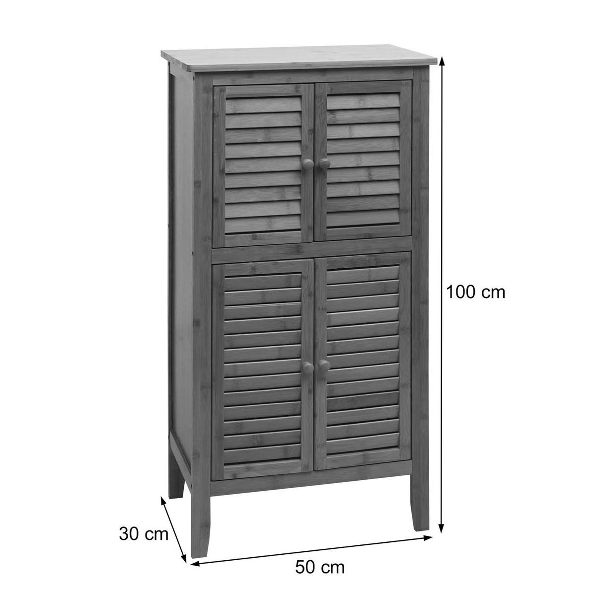 BADEZIMMERSCHRANK Braun - Braun, Holz (50/100/30cm) - MCW