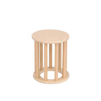 HOCKER NALAN – Natur - Naturfarben, Holz (33/38/33cm) - Home Deluxe