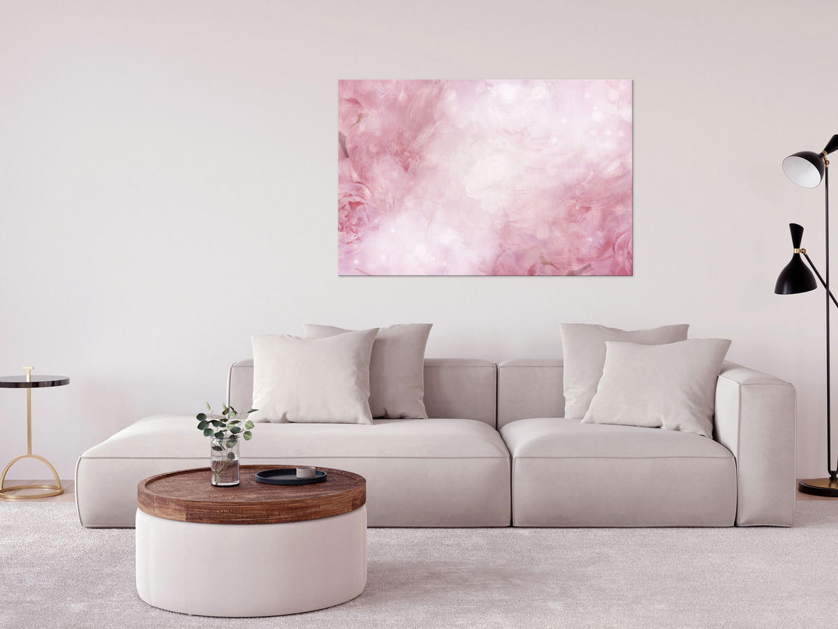 KUNSTDRUCK Rosa 90/60 cm - Pink, Textil (90/60cm) - KUNSTLOFT