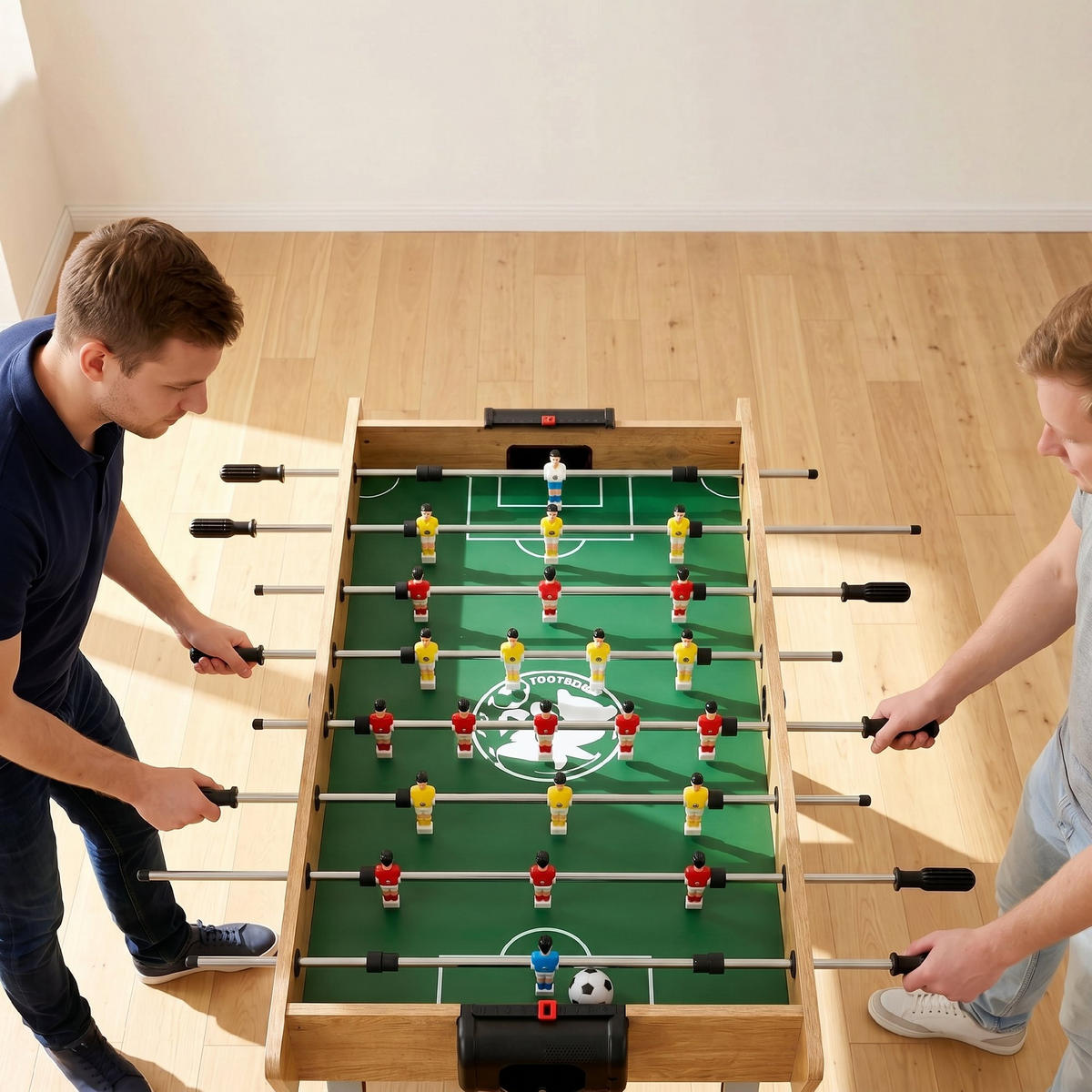 TISCHKICKER MDF Kunststoff Naturholz - Naturfarben, Holzwerkstoff (87/77/121cm) - SPORTNOW