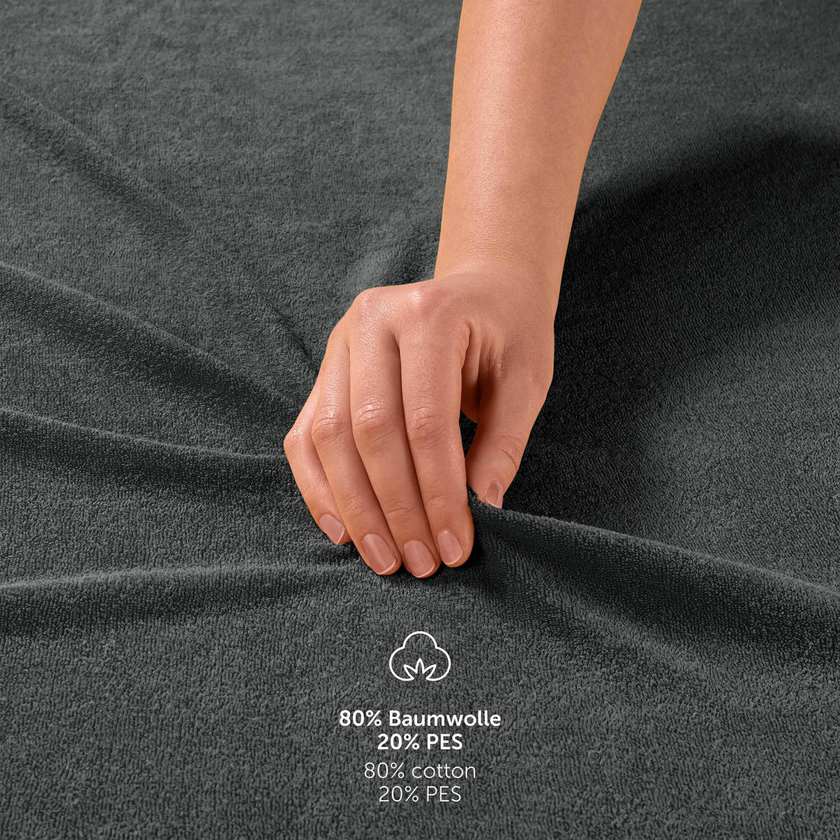 FROTÉ napínacie prestieradlo s certifikátom Oeko-TEX, 150x200x30cm, Anthrazit - antracitová, textil (150/200cm) - Blumtal
