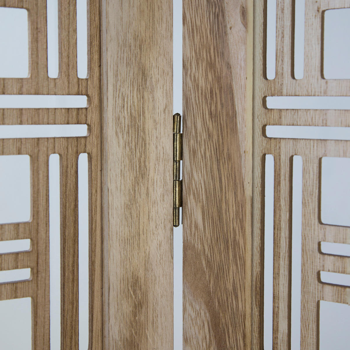 PARAVENT 3-tlg. 120/170 cm Braun Kork-Ornamentik - Braun, Holz (120/170/1cm) - Homestyle4u