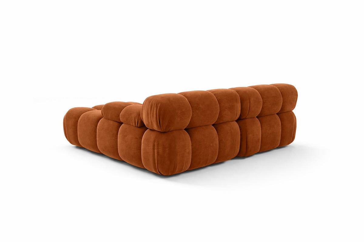 ECKSOFA L-form Mini Modular, Veloursstoff Salvador, Dunkelbraun, Links, Selia - Dunkelbraun, Holz (190/160cm) - Kaiser Möbel