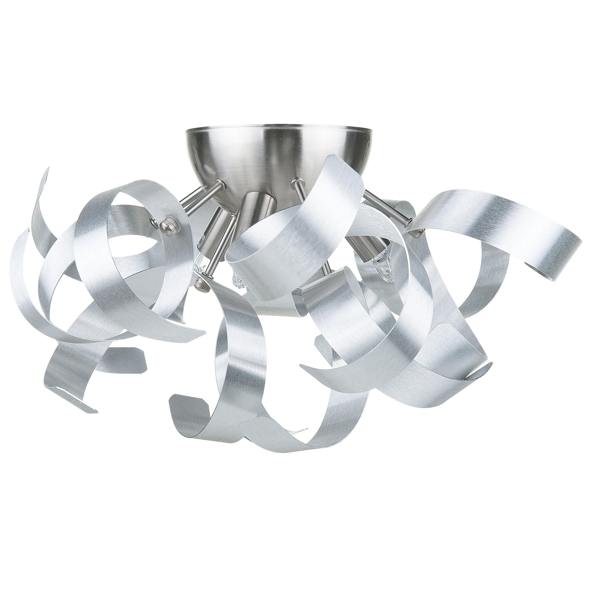 WANDLEUCHTE Icana 38/38/19 cm - Silberfarben, Metall (38/19/38cm) - Beliani