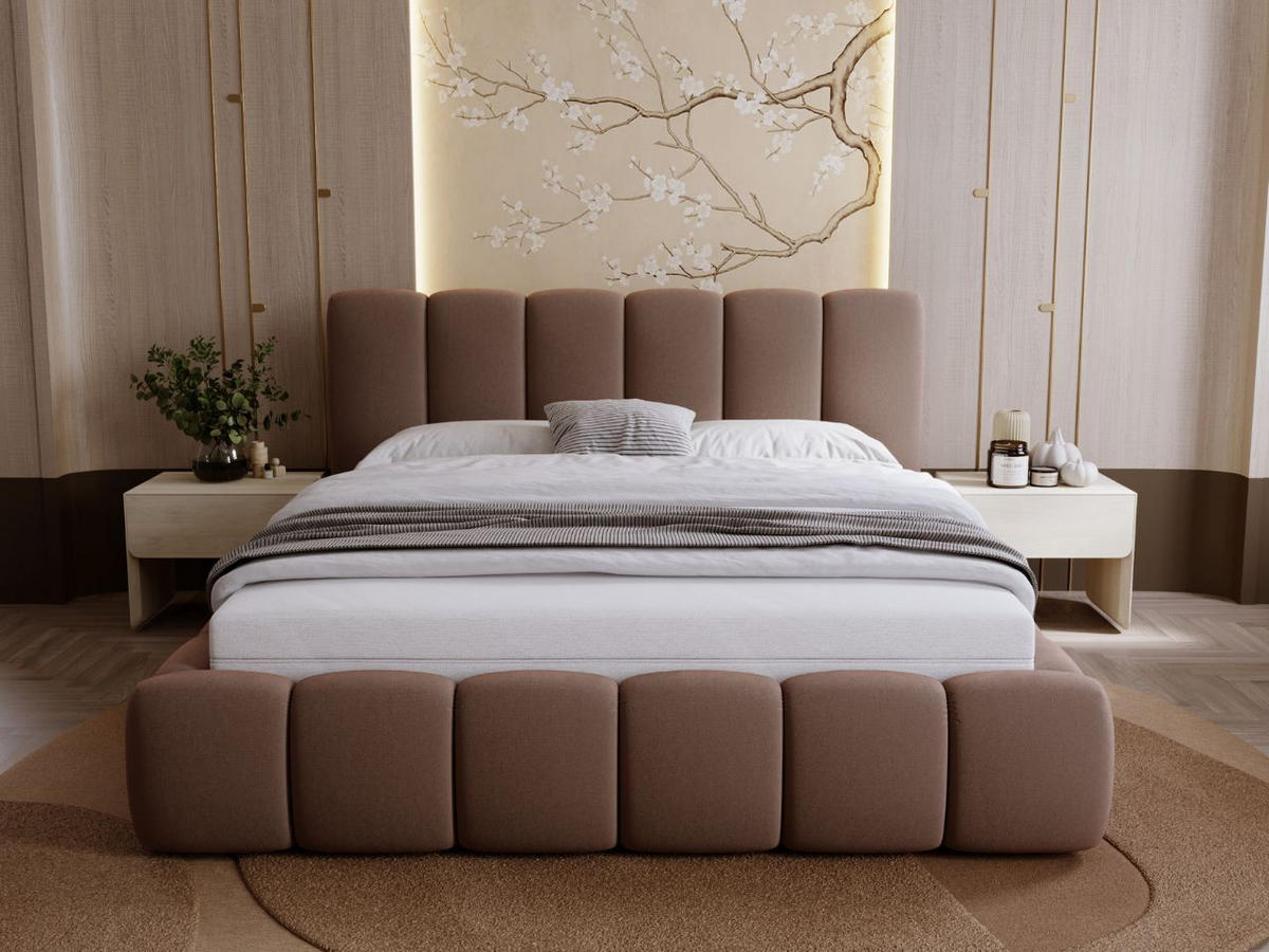 POLSTERBETT Royal 120x200 Braun - Braun, Textil (120/200cm) - Graingold