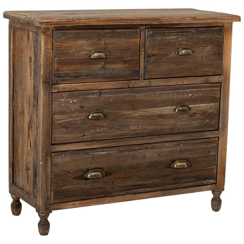 HOLZKOMMODE mit 4 schubladen 100x40x93 cm - Braun, Holz (100/93/40cm) - Wanderlust