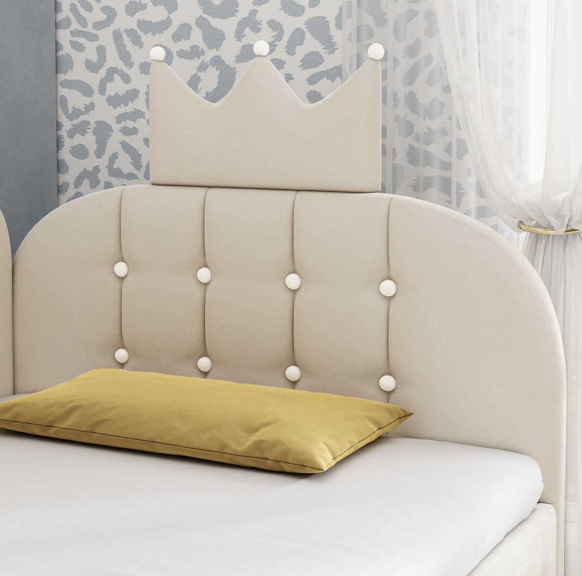 POLSTERBETT 90/190 cm Beige aus Samt mit Stauraum - Beige, Textil (90/190cm) - OKMYHOME