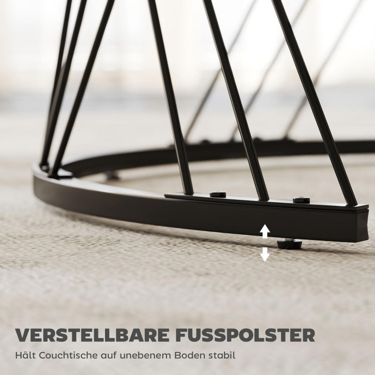 COUCHTISCH 2er-Set Marmoroptik/Metall - Weiß, Metall (70/70/46.5cm)