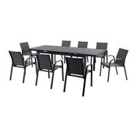 GARTENESSGRUPPE im Set - 6 -Sitzer - Aluminium - anthrazitgrau - ZEYVA - Anthrazit, Metall - Vente-Unique