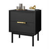 NACHTTISCH MIRACLE mit Schubladen Schwarz - Schwarz, Holzwerkstoff (54/63/39cm) - Lookway