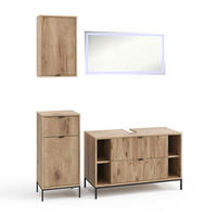 BADMÖBEL-SET Eliza Viking Oak 4 Teile - Eichefarben, Holzwerkstoff (100/63/45.1cm) - Vicco