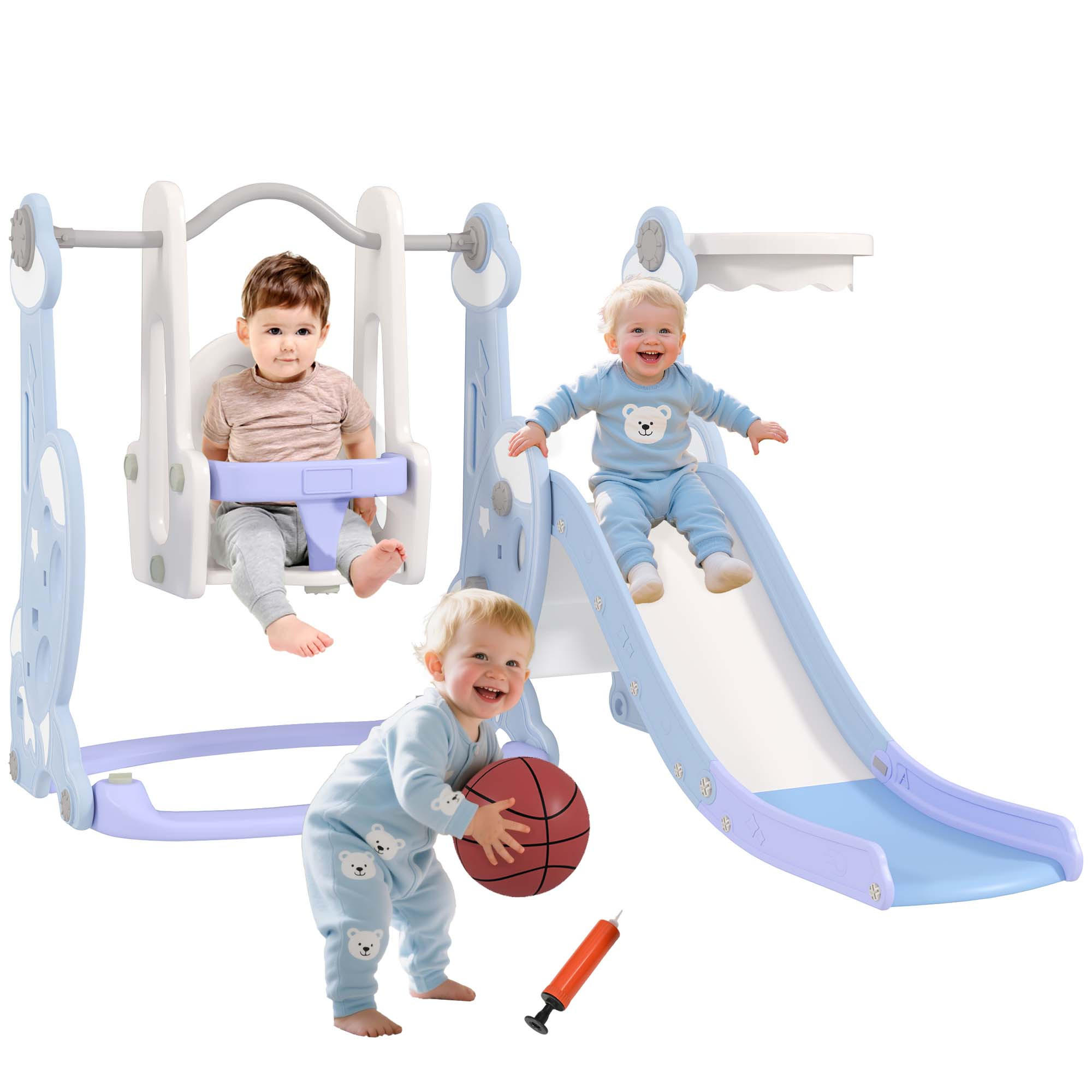 KINDERRUTSCHE DE-17978 Hellblau - Hellblau, Kunststoff (160/107/147.5cm) - ComfortXL