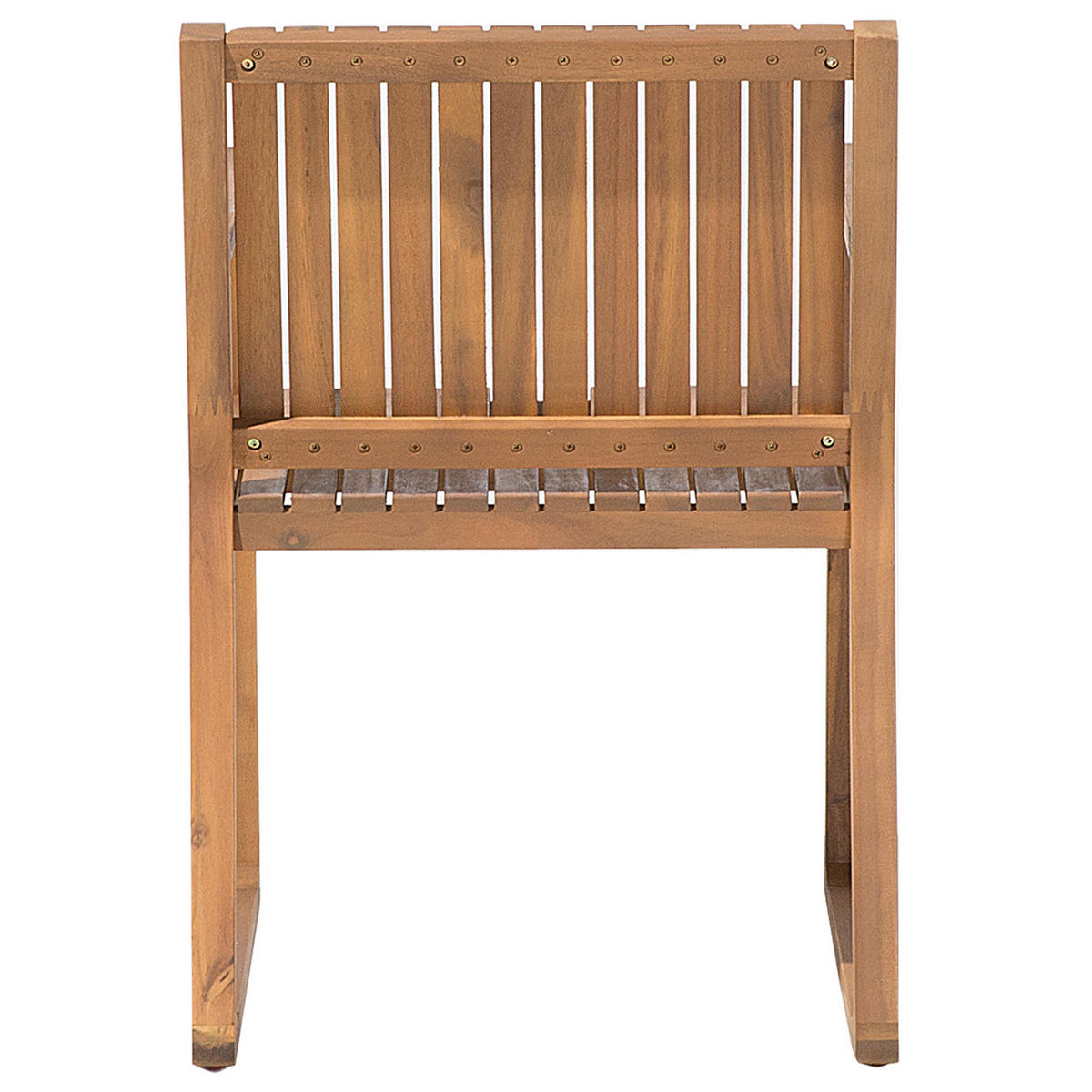 GARTENSTUHL Akazienholz hellbraun Sassari - Hellbraun, Holz (54/80/59cm) - Beliani