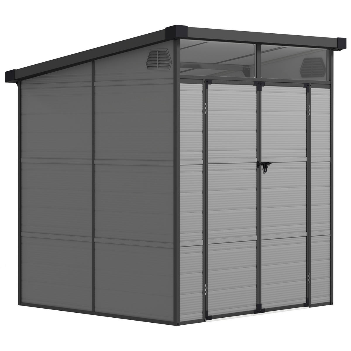 GERÄTEHAUS Kunststoff 190x191x215cm - Hellgrau, Kunststoff (191/215/190cm) - Outsunny