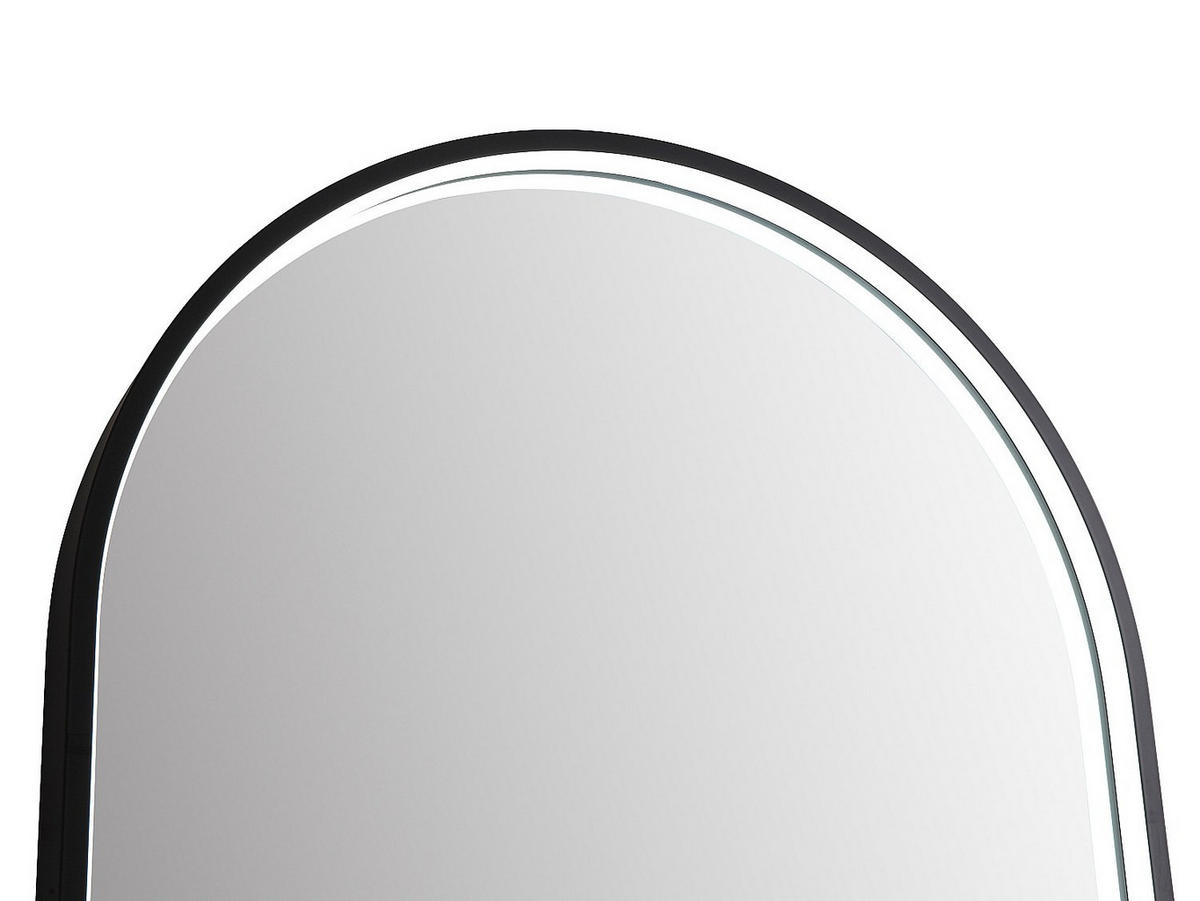 BADSPIEGEL - 50 cmcm x 5 cmcm - Glas - Schwarz - VIANORIA - Schwarz, Glas (50/90/5cm) - Vente-Unique