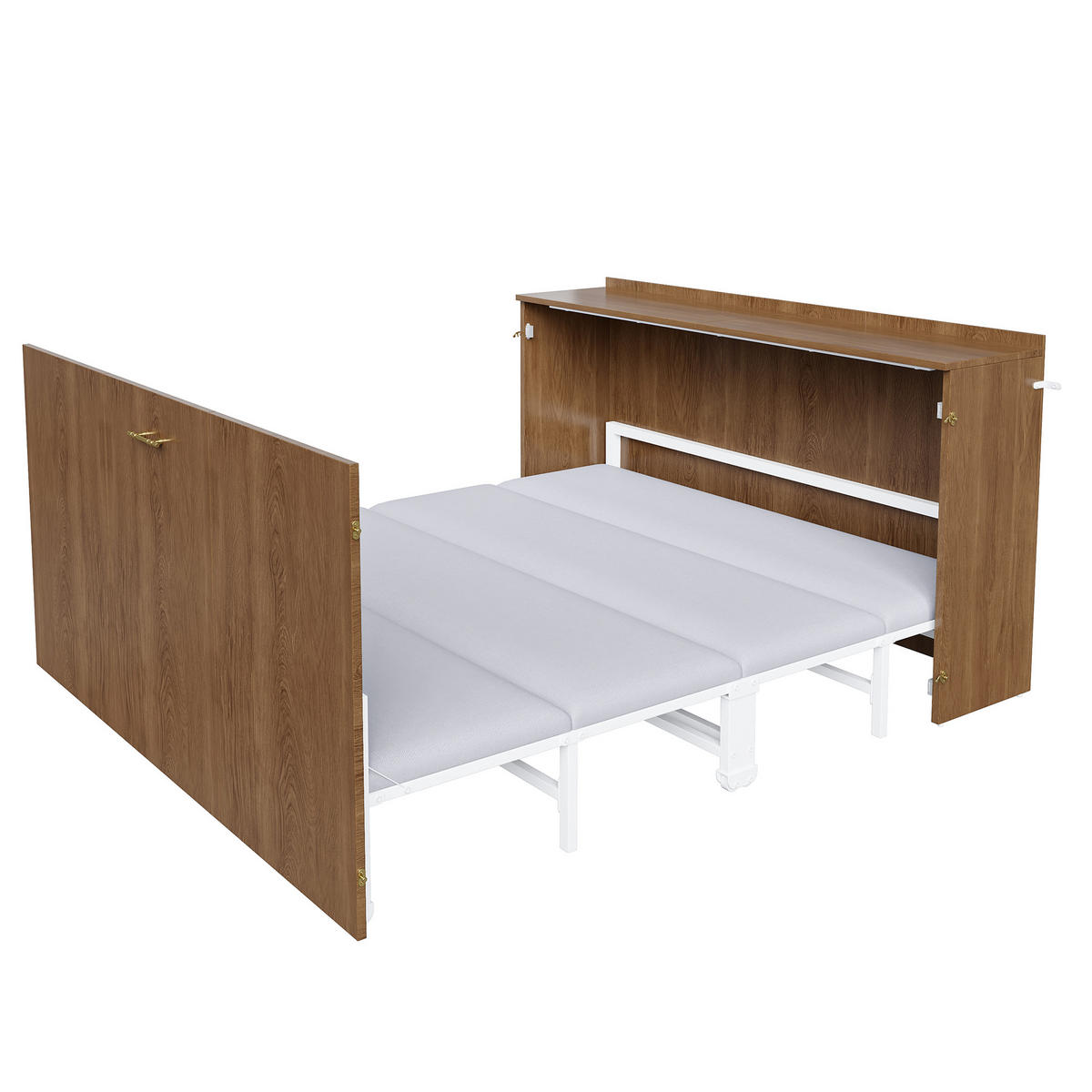 SCHRANKBETT 140/200 cm DE-32546 mit Matratze Holzfarbe - Naturfarben, Holz (140/200cm) - ComfortXL