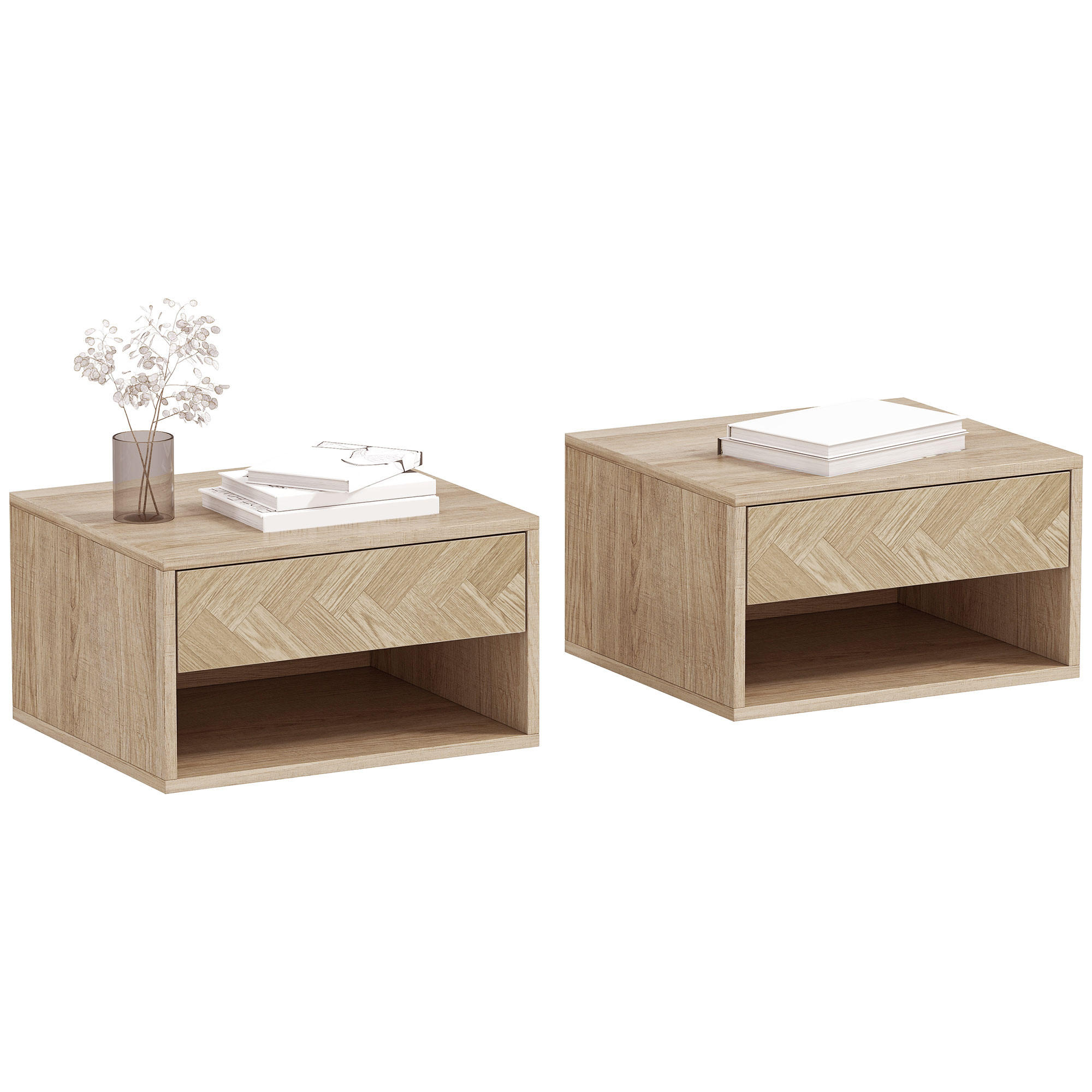 Pangivo Nachttisch Natur 37x21x32 cm