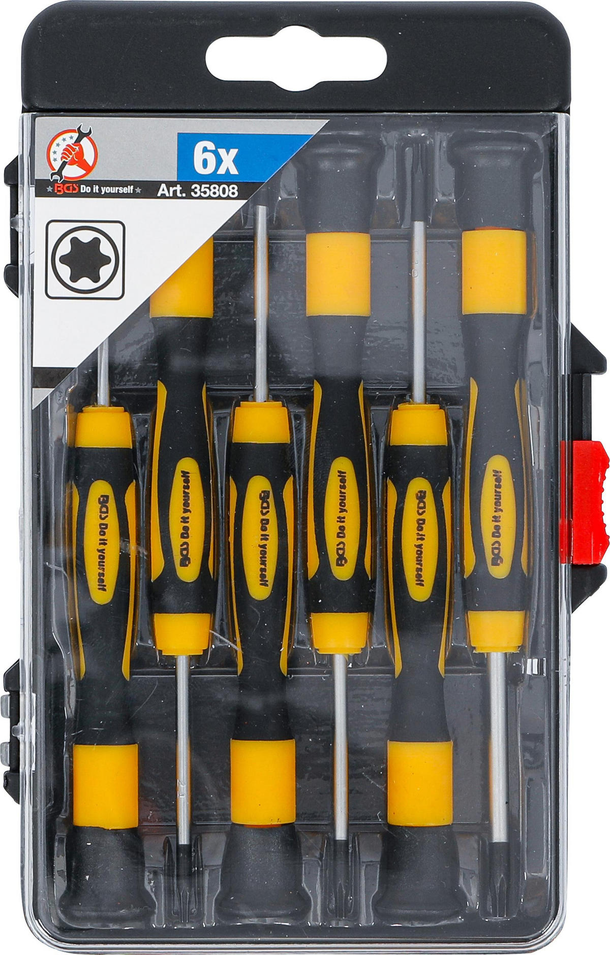 PRÄZISIONS-SCHRAUBENDREHER-SATZ | T-PROFIL (FÜR TORX) | 6-TLG. - Multicolor, Kunststoff/Metall (1/1cm) - BGS technic