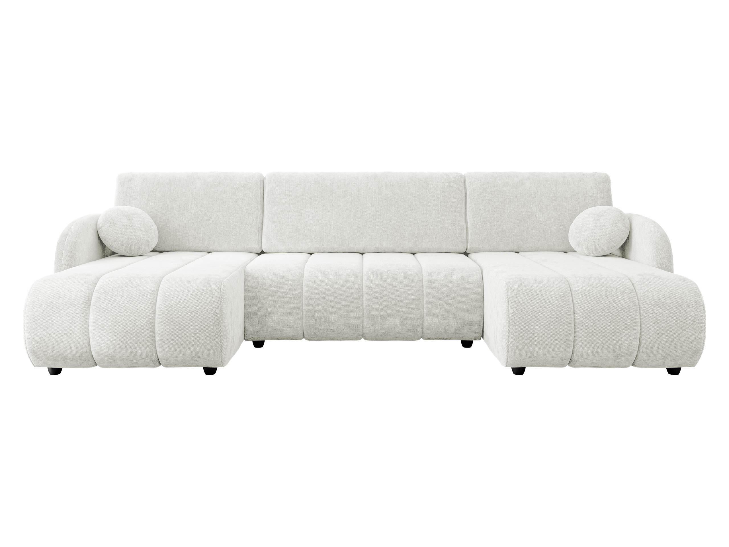 WOHNLANDSCHAFT Zara LC2rLC - Creme/Schwarz, Holz/Kunststoff (318/88/160cm) - MIRJAN24