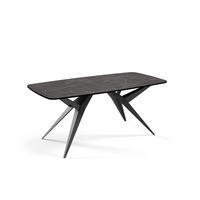 ESSTISCH AXIS - Schwarz, Holzwerkstoff/Metall (90/180/76cm) - Meblini