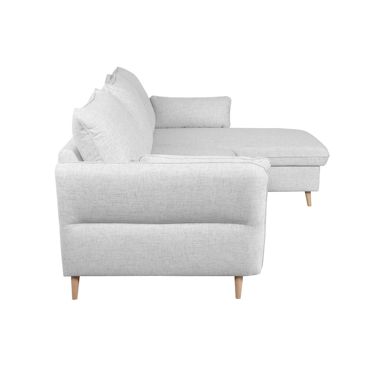 Thumbnail - Miliboo Schlaf-Ecksofa, Hellgrau, Textil, 241x159.5 cm, Wohnzimmer, Sofas & Couches, Wohnlandschaften, Ecksofas