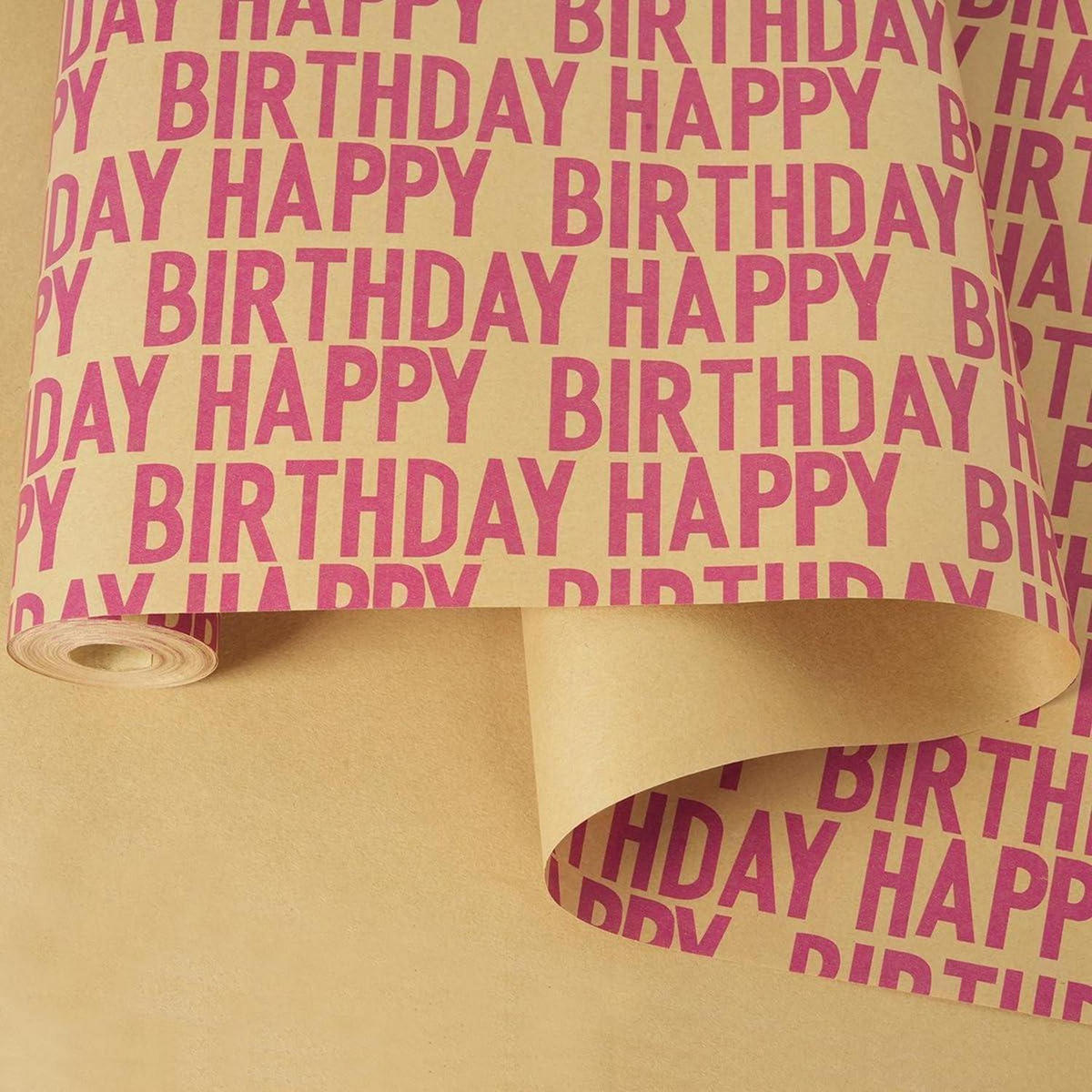 GESCHENKPAPIER Geburtstag Rolle 15 m x 43 cm Set - Rot, Papier (43/1/1500cm)