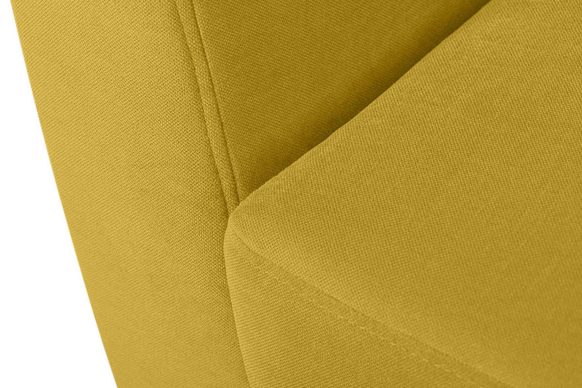 SESSEL TAGIO Massivholz-Beine, Gelb - Gelb/Braun, Buchenholz/Textil (86/80/88cm) - KONSIMO®