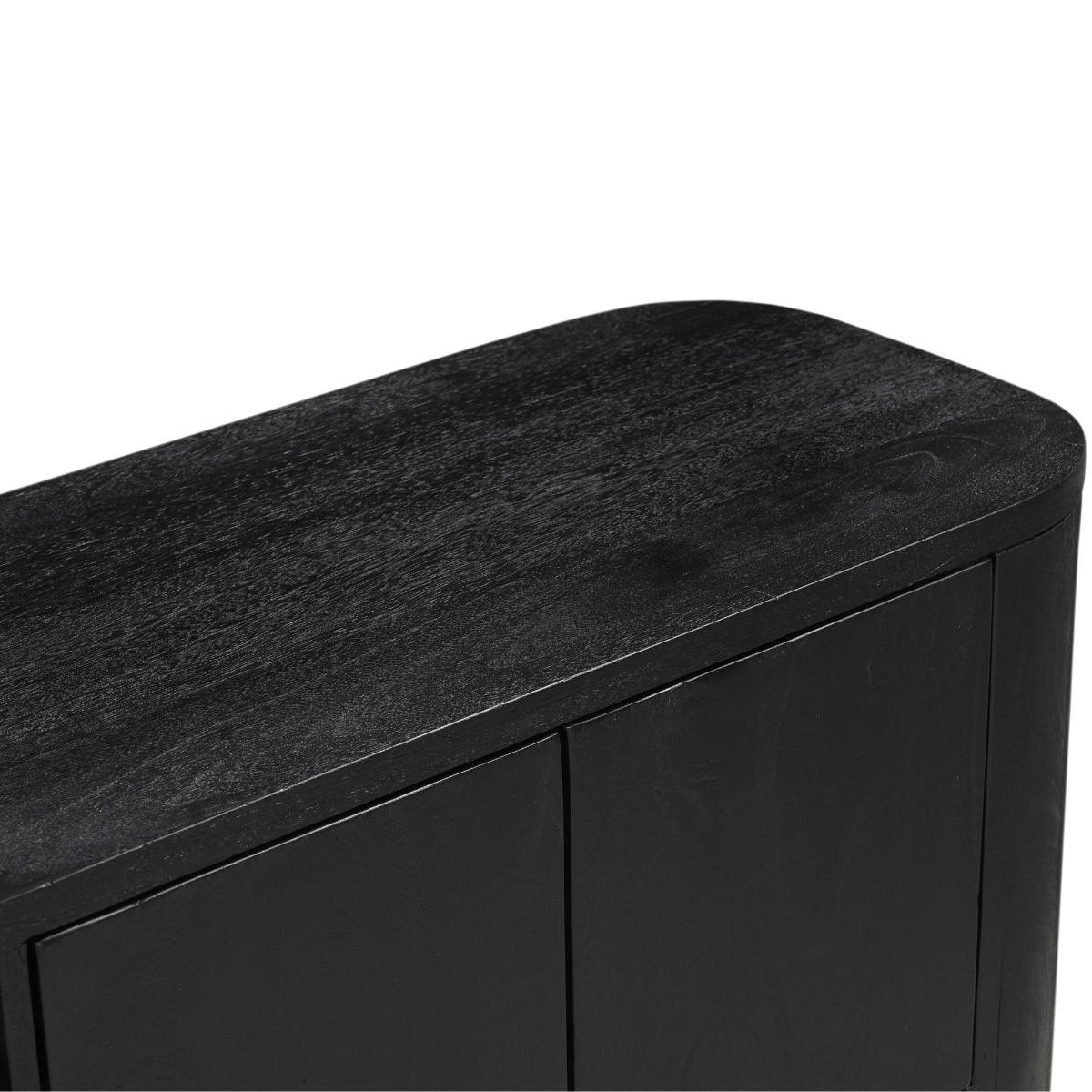 TV-MÖBEL aus Mangoholz 200cm, schwarz - Schwarz, Holz (200/55/40cm) - Giga Meubel