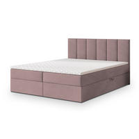 BOXBETT MERIL 140x200 cm mit Matratze und Topper - Rosa - Rosa, Holz (140/200cm) - MASSENO