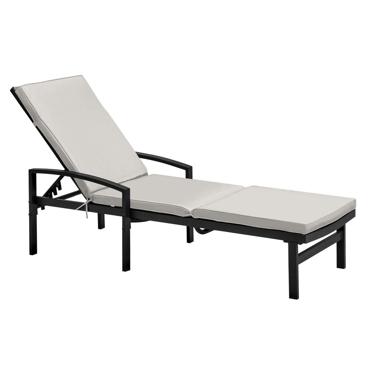 SONNENLIEGENKISSEN 2-tlg., Beige - Beige, Textil (53/5/186cm) - Oviala
