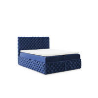 BOXBETT mit zwei Stauraum 160x200 cm in Marineblau - Blau, Textil (160/200cm) - Home Collective