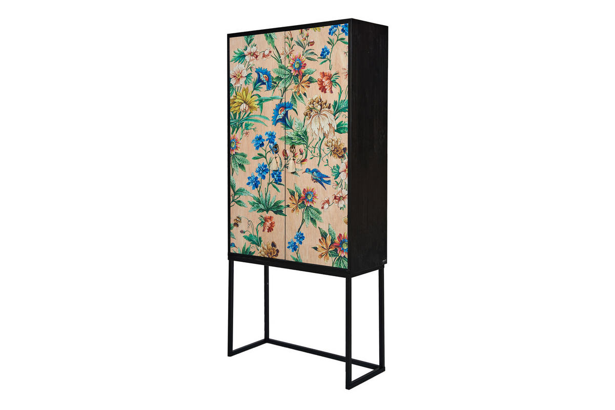 SCHRANK-SIDEBOARD aus MDF mit floralem Druck ALVA AMAZONIA - Multicolor, Holzwerkstoff (75/165/45cm) - RNT By Really Nice Things