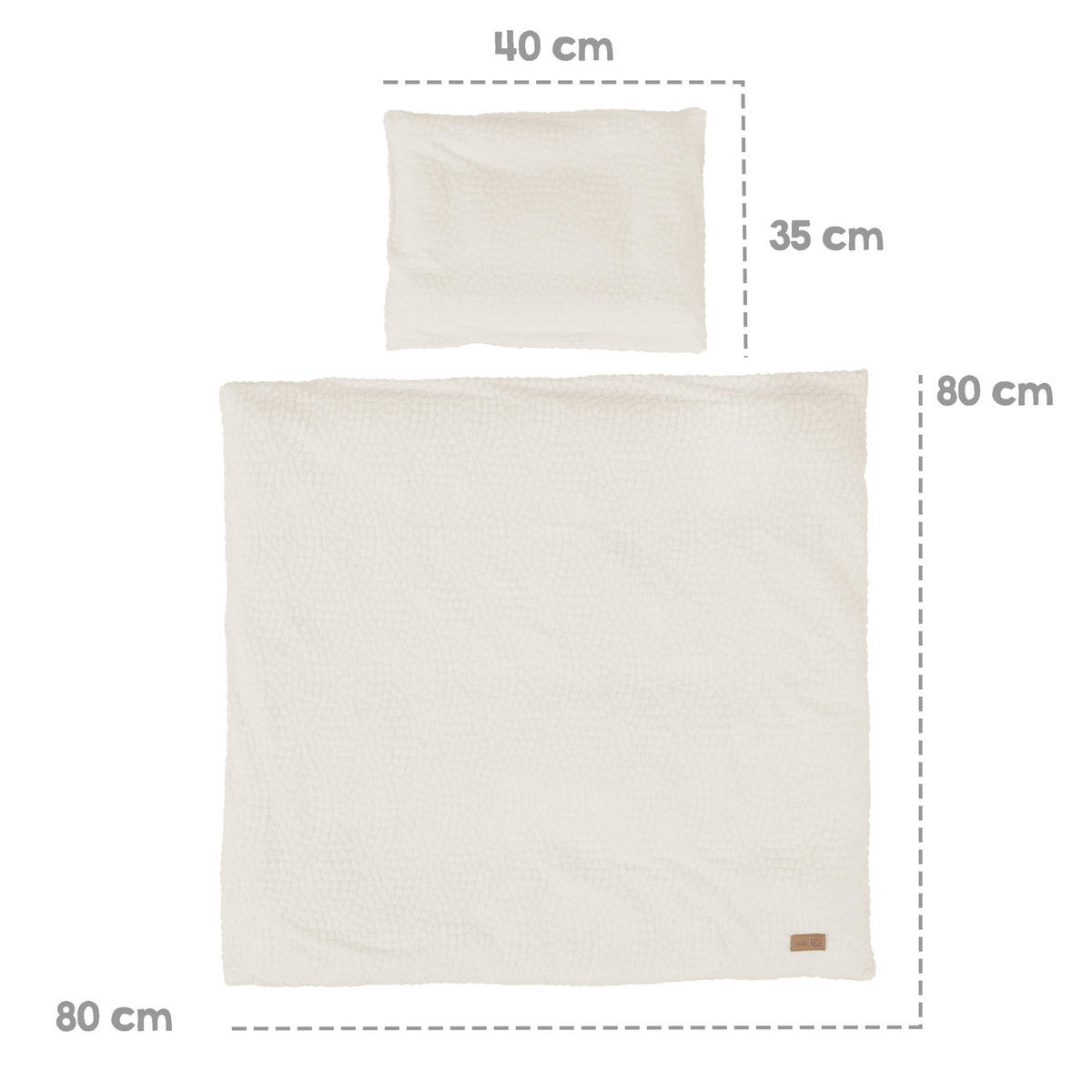 WIEGENBETTWÄSCHE 80x80 cm Seashells oyster - Weiß, Textil (80/80cm) - Roba