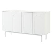 SIDEBOARD mit 4 Türen und Bogenmuster, Weiß - Weiß, Holzwerkstoff (140/80/42cm)