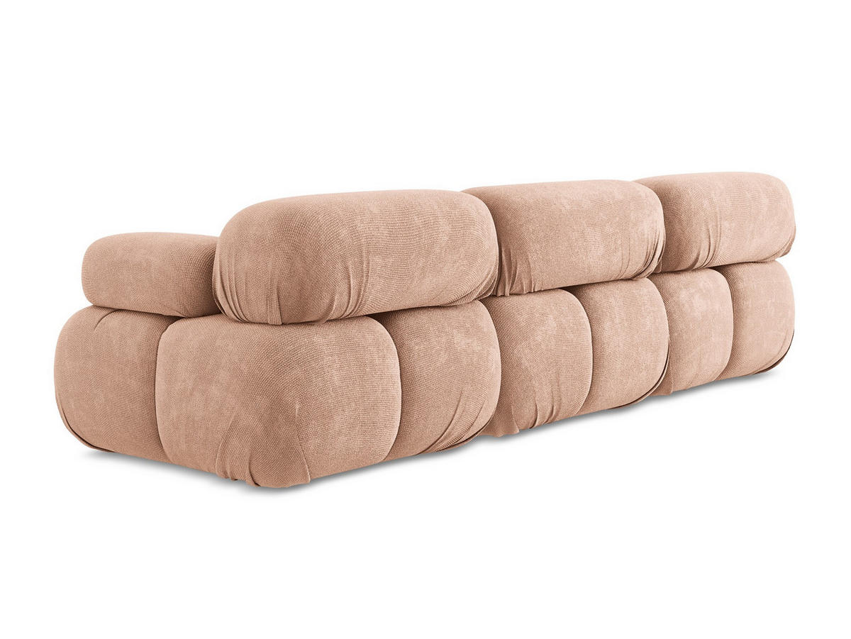 3-SITZER SOFA Chenille Stoff Pink - Pink/Koralle, Kunststoff/Textil (285/70/96cm) - Makamii