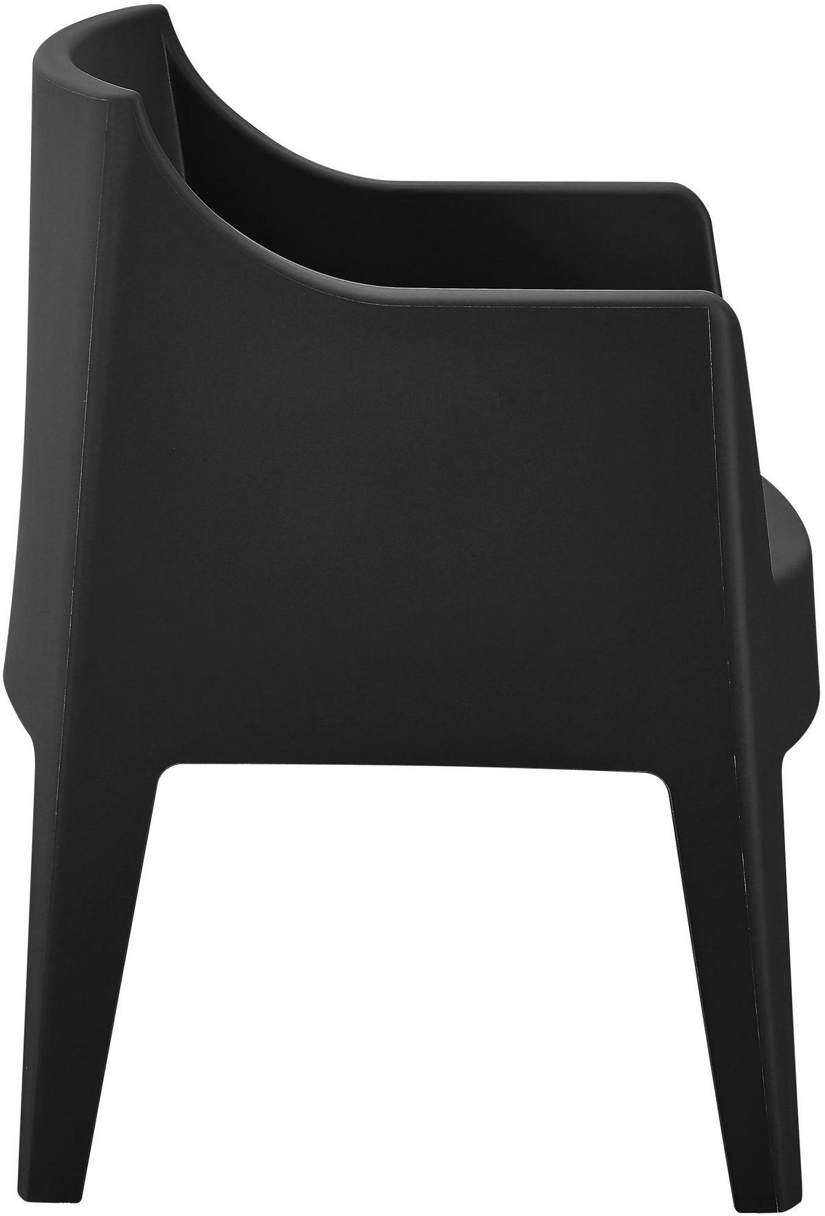 GARTENSTUHL Henri 4er Set 73x57x78cm Kunststoff Schwarz Stapelstuhl - Schwarz, Kunststoff (73/78/57cm) - DELUKE