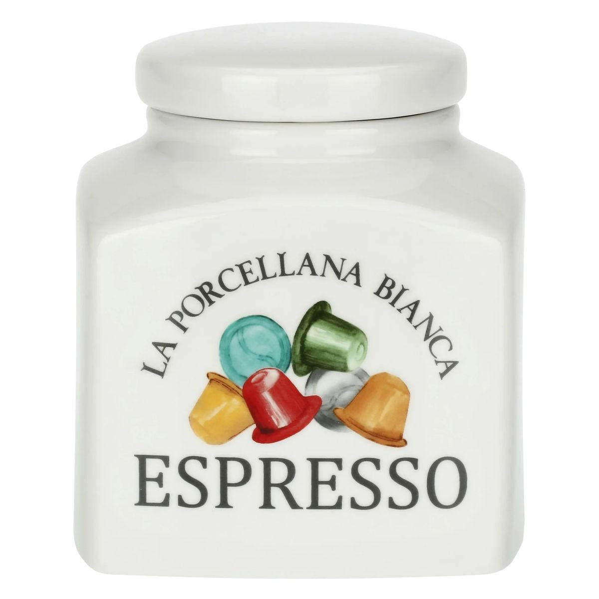 VORRATSDOSE Espresso 1,8 l - Multicolor, Keramik (14.5/18/14.5cm) - La Porcellana Bianca