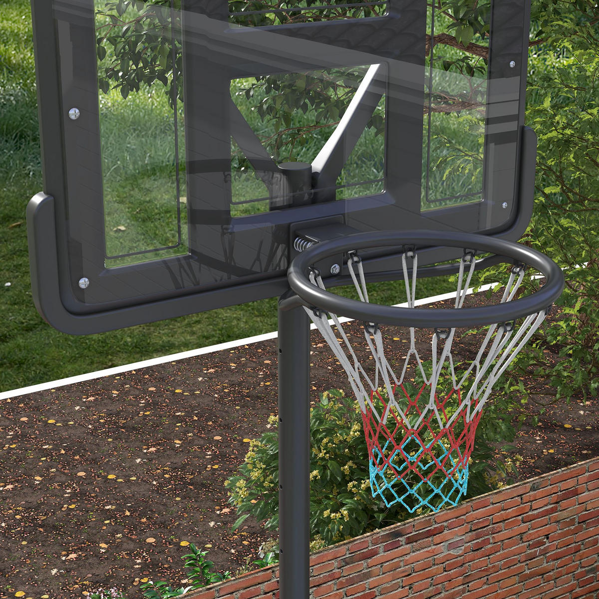 BASKETBALLSTÄNDER - Schwarz, Metall (60/90cm) - SPORTNOW