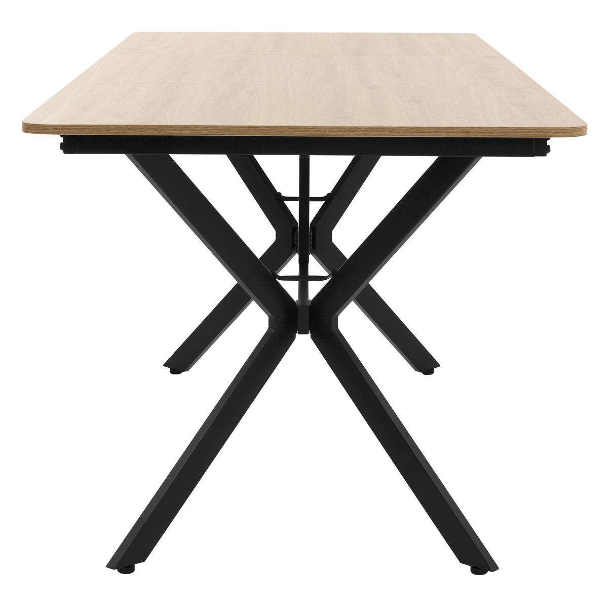 ESSTISCH aus MDF Hellbraun mit Stahlgestell Rechteckiger für 6 Personen - Hellbraun, Holzwerkstoff (180/80/75cm) - ML-DESIGN