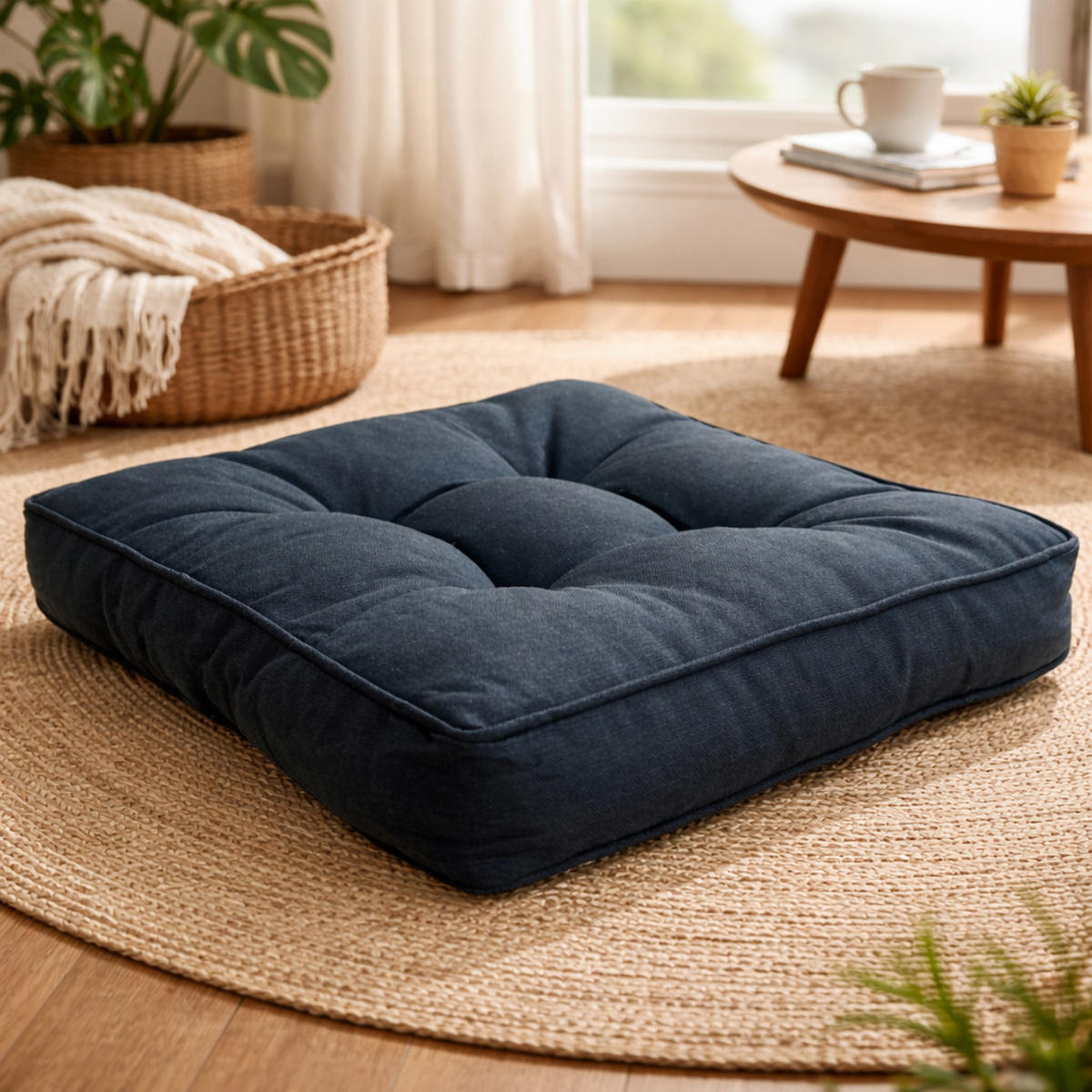 SITZKISSEN 48x113 cm Anthrazit - Anthrazit, Textil (50/8/50cm) - QUICK STAR