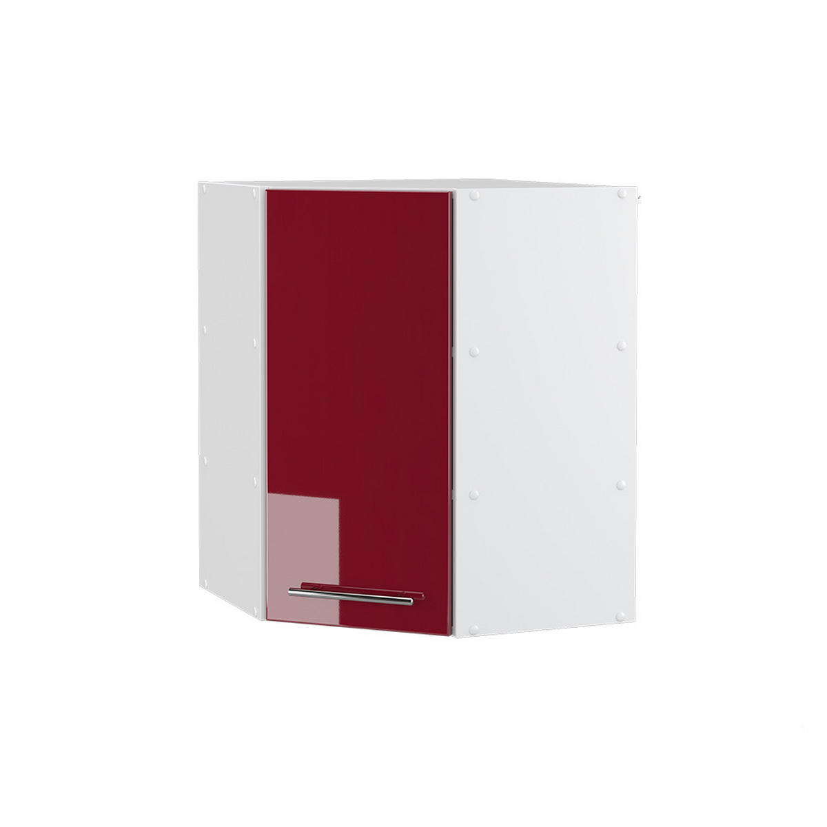 ECKHÄNGESCHRANK Fame-Line Bordeaux Hochglanz 57 cm - Bordeaux/Weiß, Holzwerkstoff (57/72/34.1cm) - Vicco
