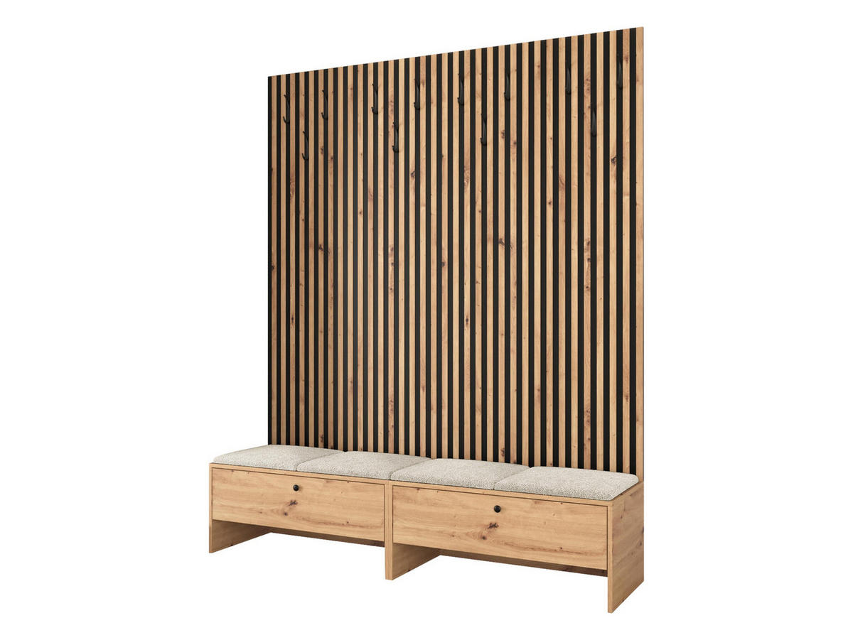 GARDEROBE Balma V - Kaschmir/Eiche Artisan, Holzwerkstoff (170/206/44cm) - MIRJAN24
