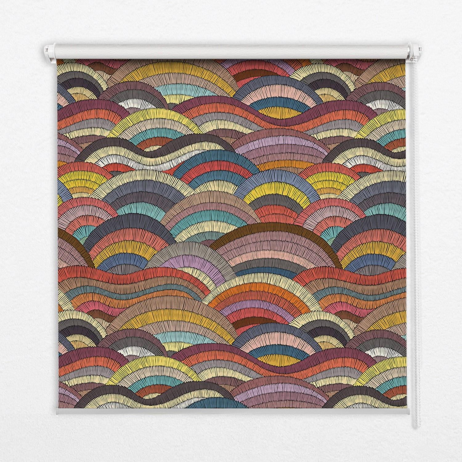 TULUP VNITŘNÍ roleta - okenní roleta - roleta - 60x140 cm - Vlny a půlkruhy