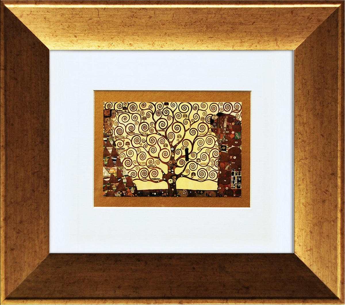 BILD gerahmt 41x36 cm Gustav Klimt „The Fullfillment“ - Braun, Holz (41/36cm) - artissimo