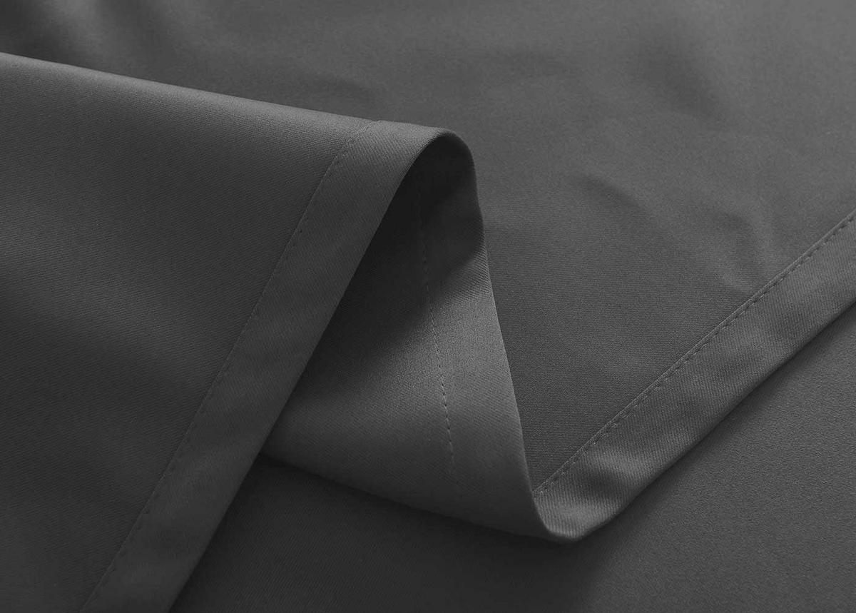 VORHANG 2ER SET NEWYORK HxB 225x140 cm Dunkelgrau - Dunkelgrau, Textil (140/225cm) - Gardinenbox