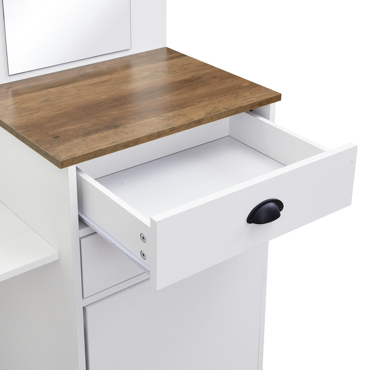 GARDEROBENSET Spiegel Haken Schubladen Schirmständer - Weiß, Holzwerkstoff (38/191/110.5cm) - FLIEKS