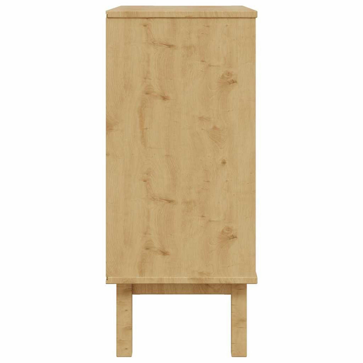 SCHUBLADENSCHRANK Braun&Grau 76,5/39,5/90 Cm Massivholz - Grau, Holz (39.5/90/76.5cm) - vidaXL