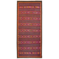 HANDWEBTEPPICH Kelim Kordi Old Mehrfarbig 390/170 cm Schurwolle - Multicolor, Textil (170/390cm) - Looma
