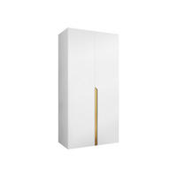 DREHTÜRENSCHRANK Mila I 100 - Goldfarben/Schwarz, Holzwerkstoff/Kunststoff (100/202/52cm) - MIRJAN24